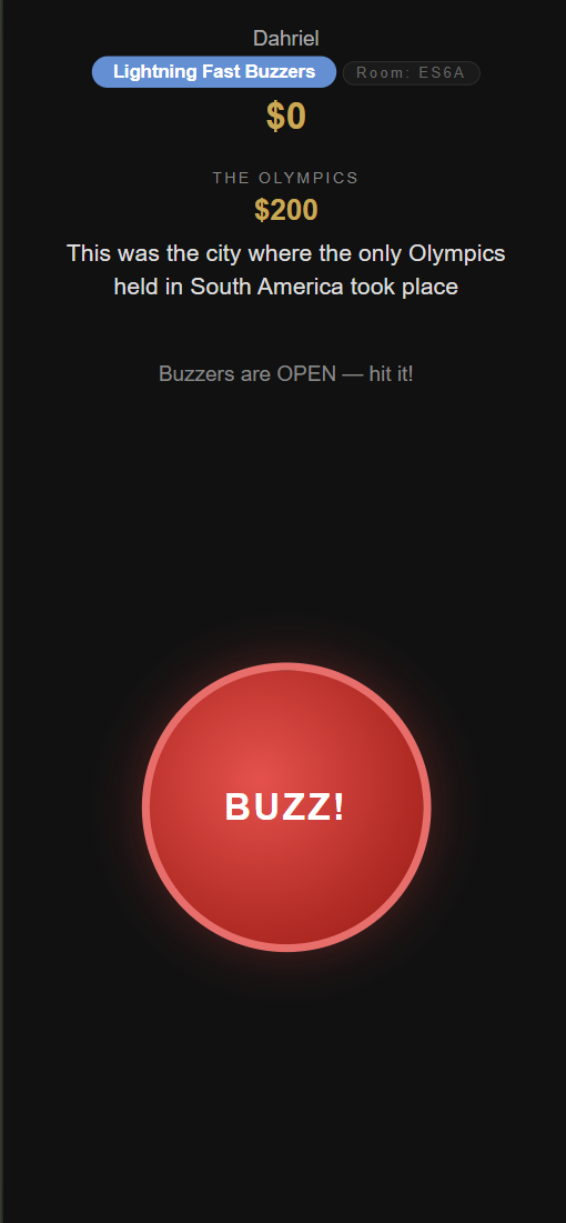 Jeopardy phone buzzer